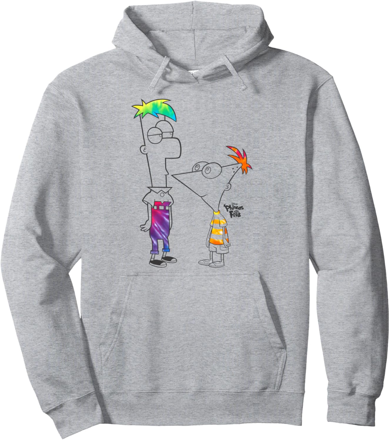 

Худи Disney Phineas and Ferb Boys of Tie Dye, серый