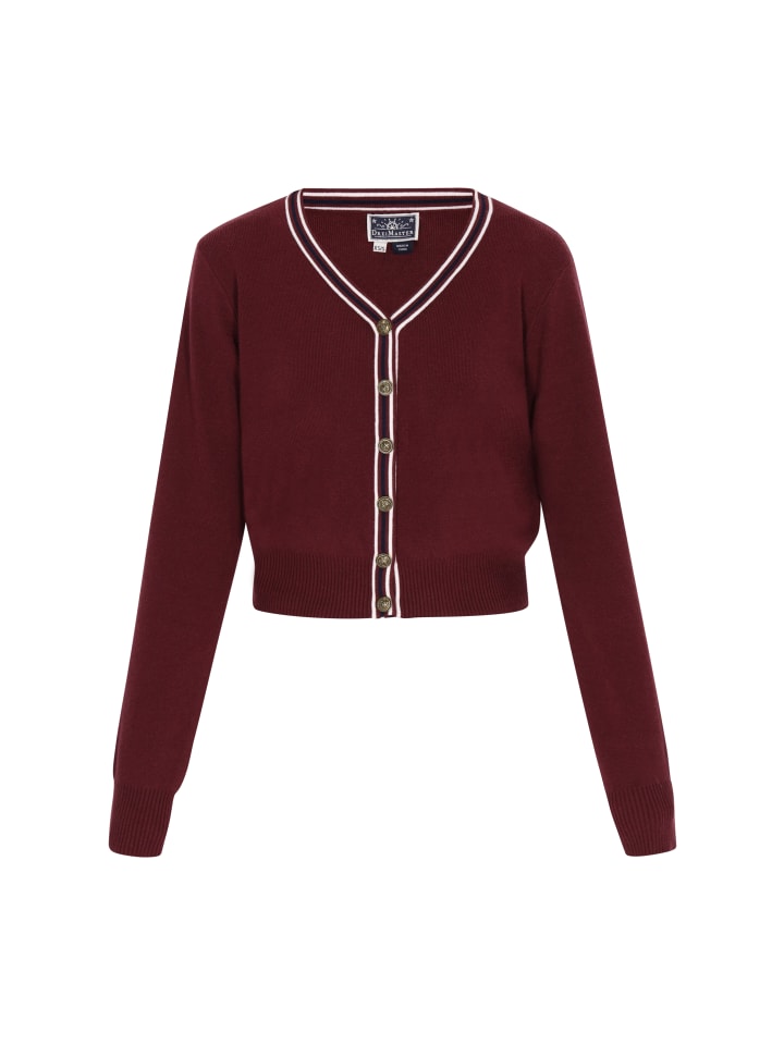 

DreiMaster Женский кардиган винно-красного цвета