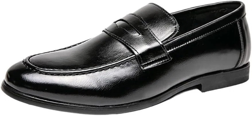 Лоферы мужские кожаные повседневные, Black UOPYNE