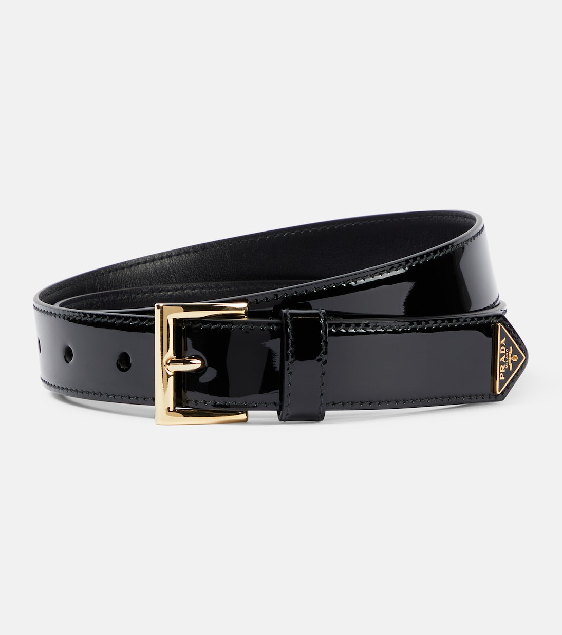 

Ремень из лакированной кожи Prada, Nero/R