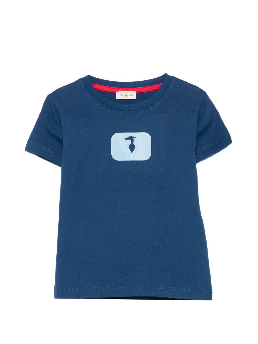 Футболка с логотипом и графическим рисунком Trussardi Junior, синий