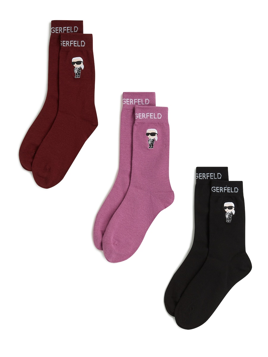 

Носки Karl Lagerfeld Ikon, розовый/бордовый/черный