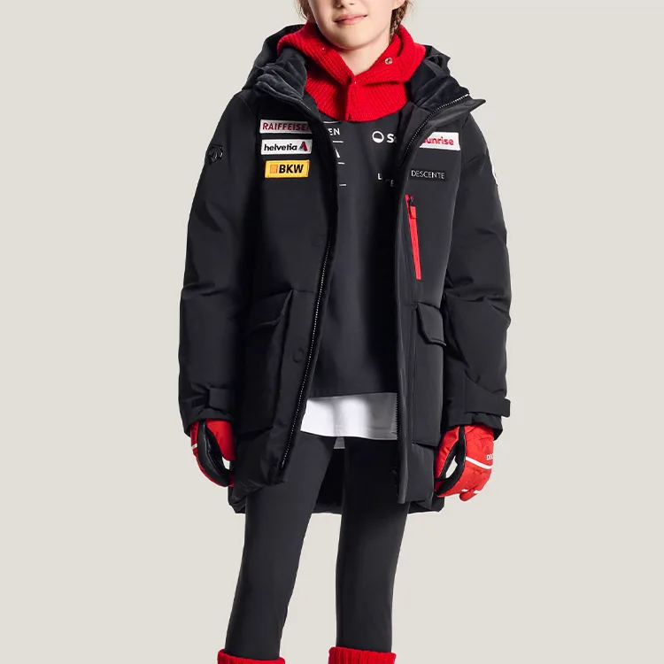 Детская пуховая куртка FW25 DESCENTE, BK-черный — фото 3