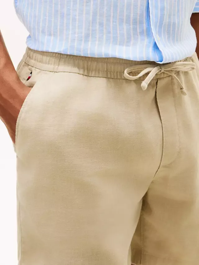 Шорты из льняной смеси Doven Tommy Hilfiger, Beige — фото 4