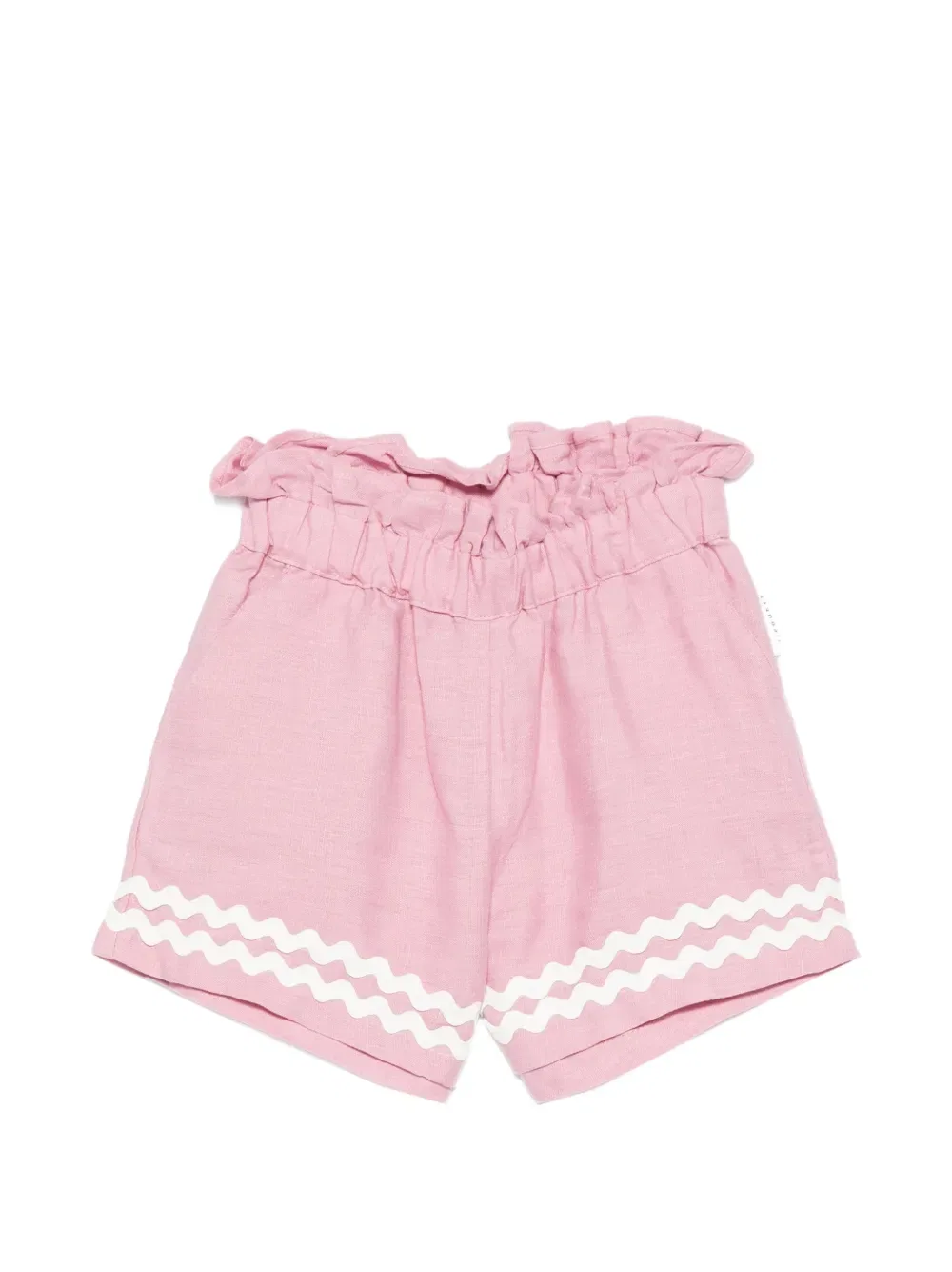 Изалиновые шорты с рюшами и зигзагообразным узором Mipounet, розовый