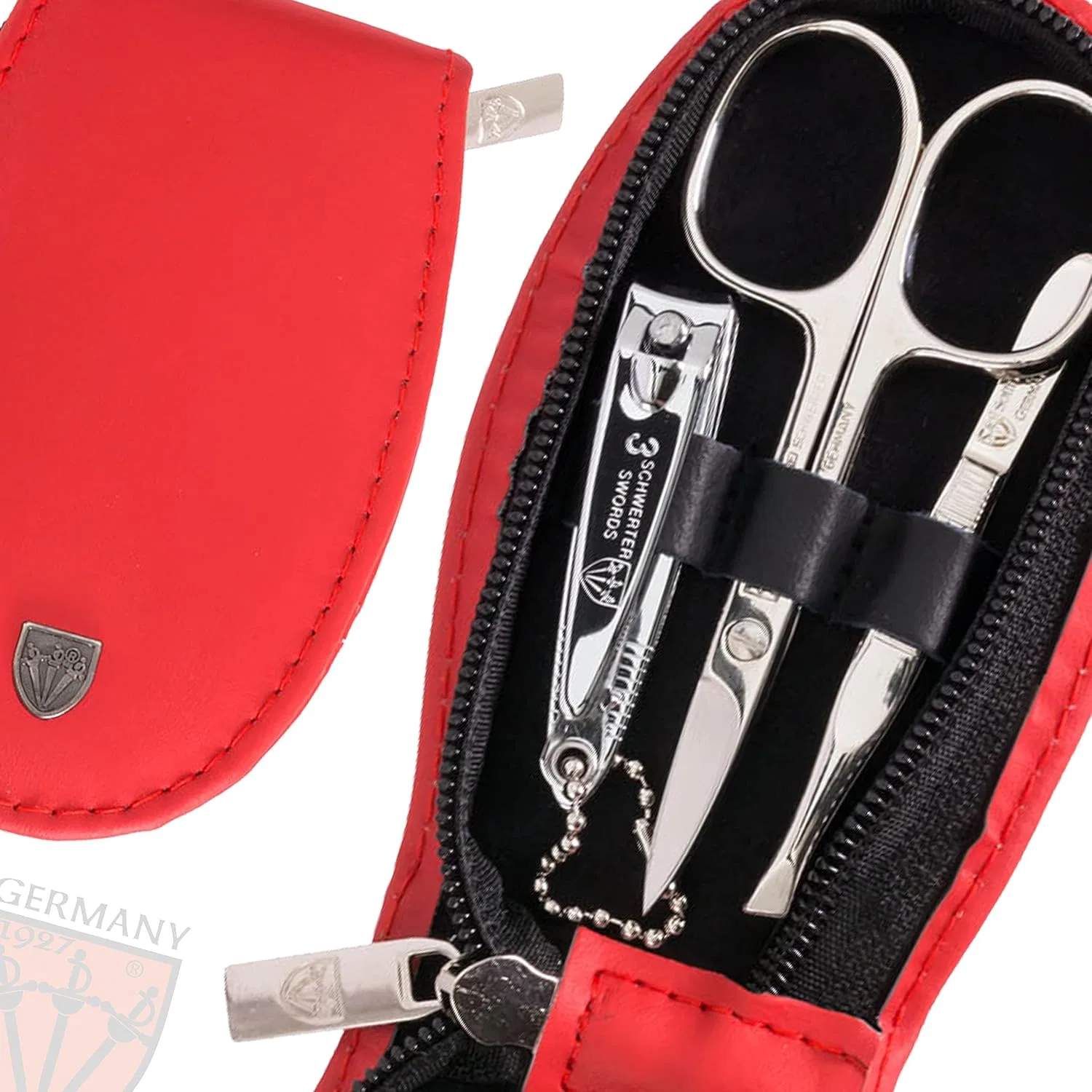 Маникюрный набор «Olbia» из 6 предметов от DREI SCHWERTER ‎Drei Schwerter, Red - Genuine Leather — фото 3