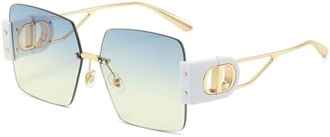 

Модные солнцезащитные очки без оправы для женщин и мужчин, винтажные солнцезащитные очки в оправе, женские солнцезащитные очки с защитой от УФ-излучения UV400 MTZJH, 5