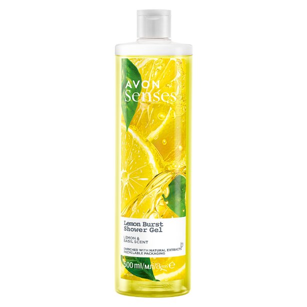 

Avon Senses, Lemon Burst, освежающий гель для душа, лимон и базилик, 500 мл