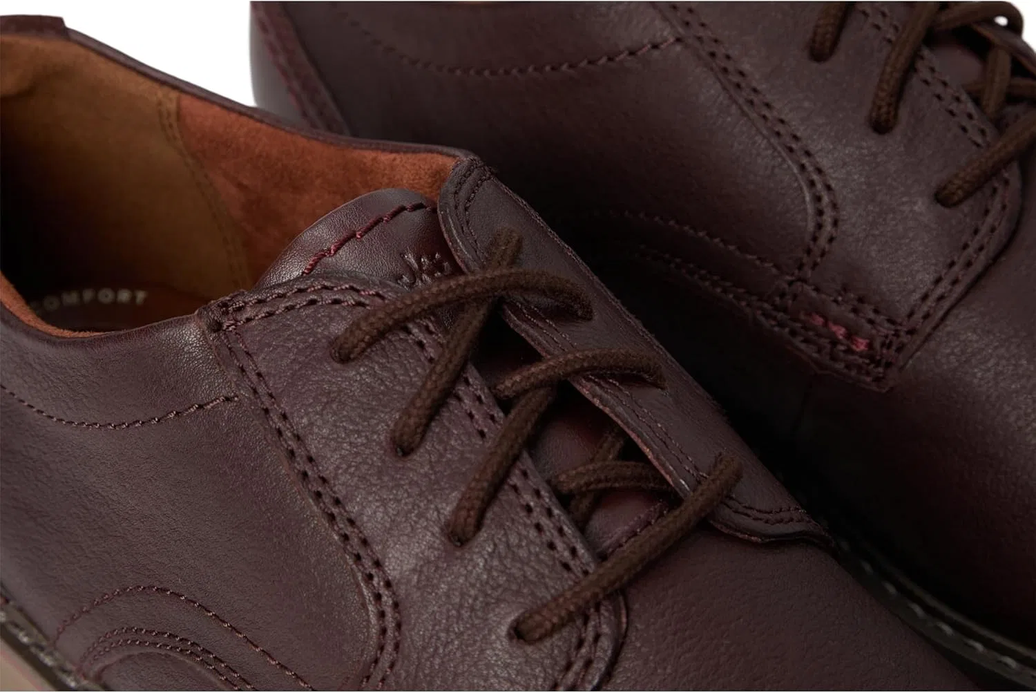 Мужские низкие оксфордские туфли Clarks Radcliff, 2-Mahogany Combination Leather — фото 2