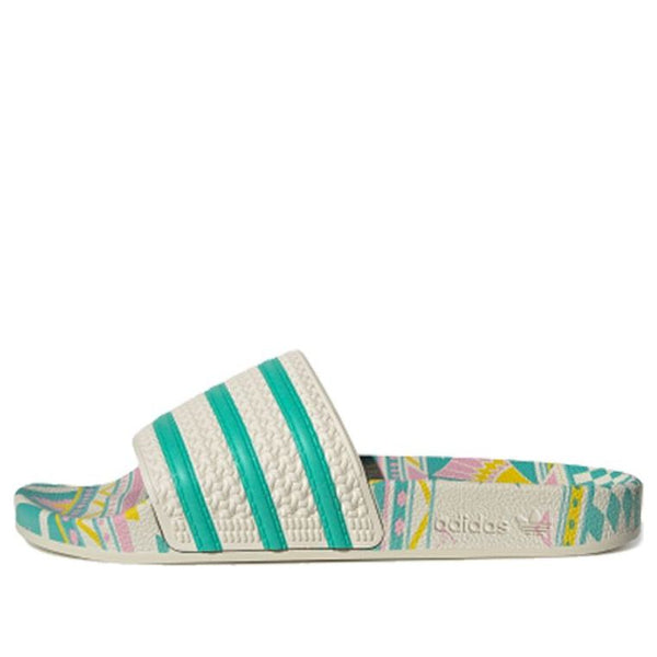 

Тапочки arizona x adilette 'iced tea with lemon flavor' Adidas, белый