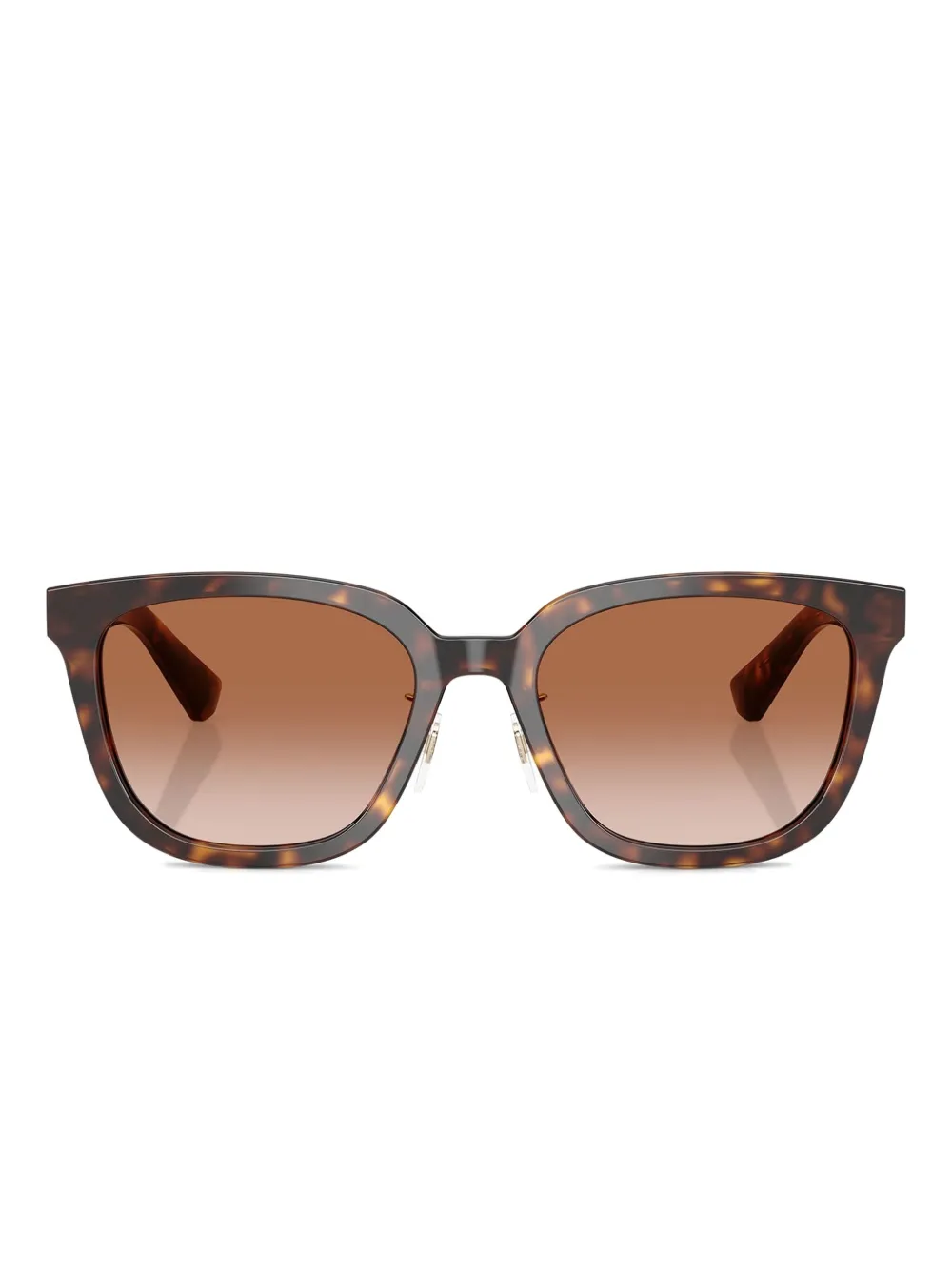 

Солнцезащитные очки в квадратной оправе черепаховой расцветки Burberry Eyewear, коричневый