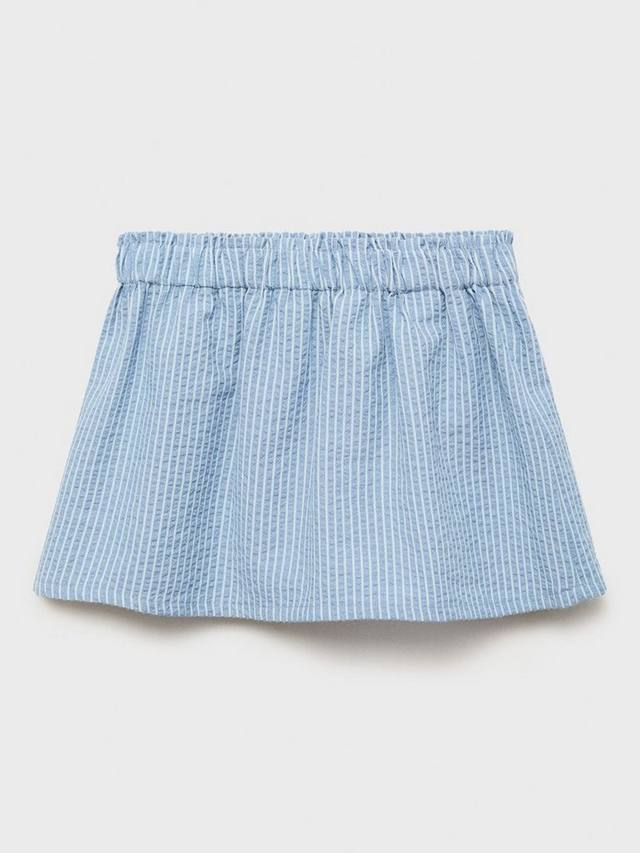 Детская юбка-трапеция из хлопковой смеси Mango, Lt-pastel Blue — фото 3