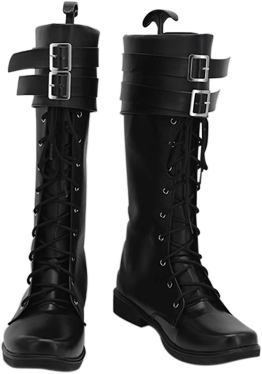 

Рождественские косплей-сапоги Pacreck для взрослых мужчин, сапоги Санта-Клауса, искусственная кожа, черные, для фильмов и хэллоуинских костюмов