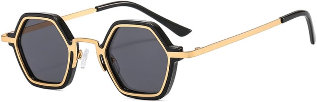 

Мужские солнцезащитные очки в стиле ретро-панк с многоугольными линзами, модные очки с прозрачными градиентными линзами, женские трендовые очки с защитой от УФ-излучения UV400 VVTWSSW, 3