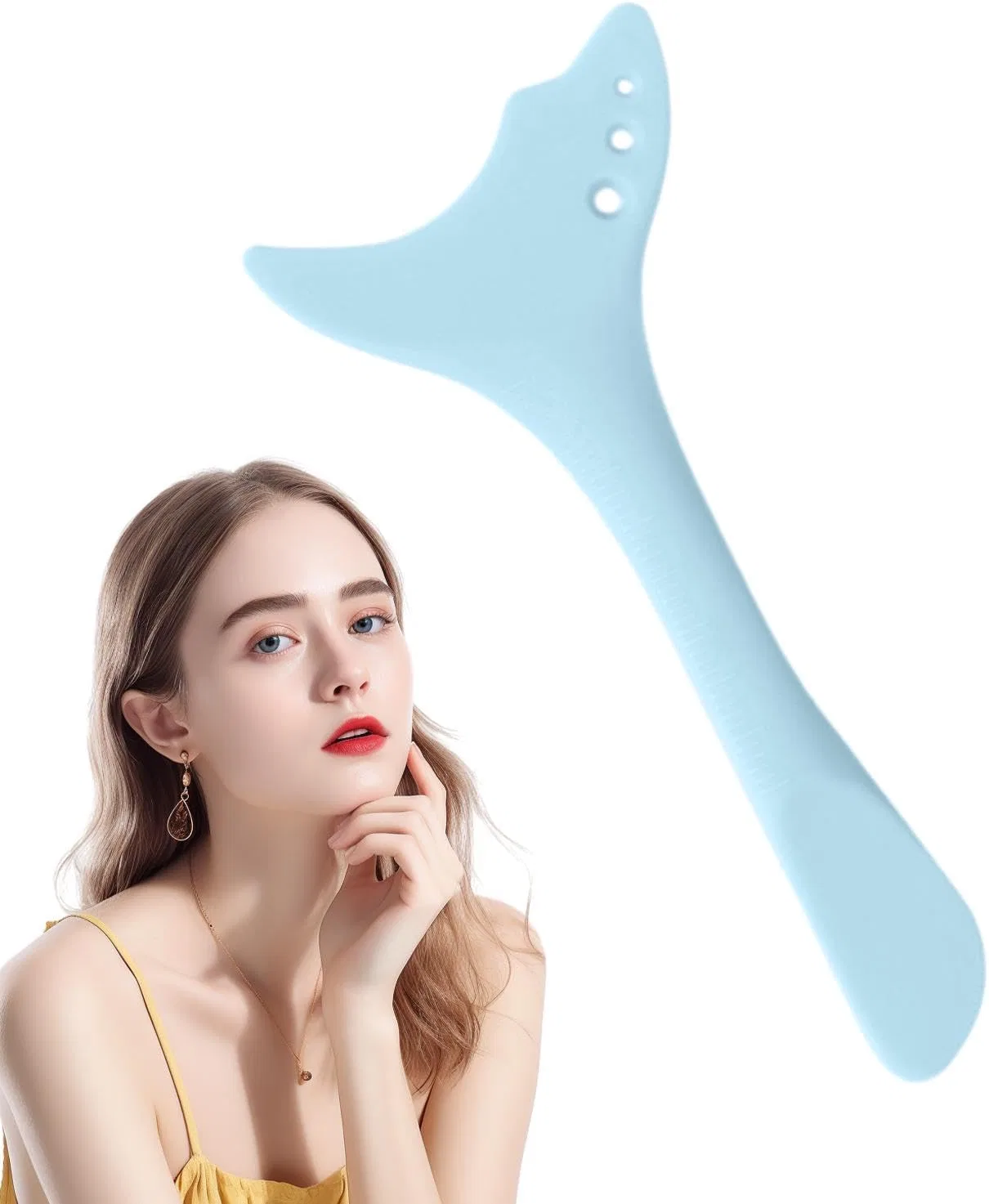 Щиток для туши силиконовый многофункциональный Generic синий