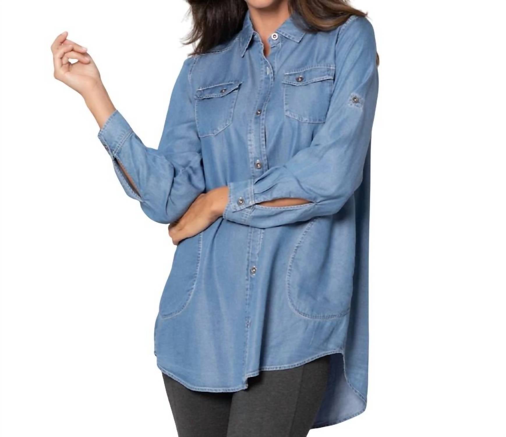 

Классическая туника Tencil средней стирки Stella Carakasi, цвет medium wash