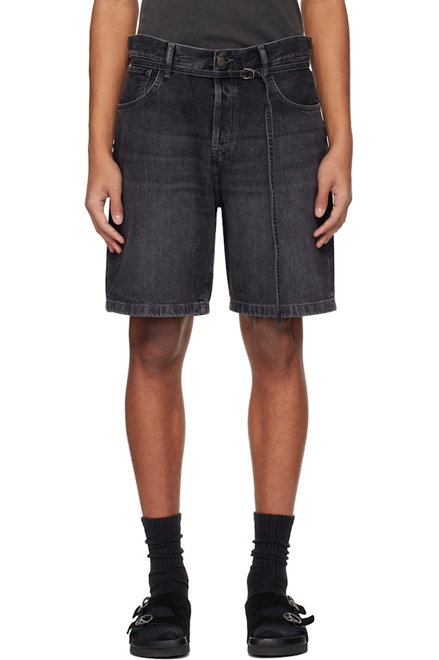 

Свободные джинсовые шорты Acne Studios, черный