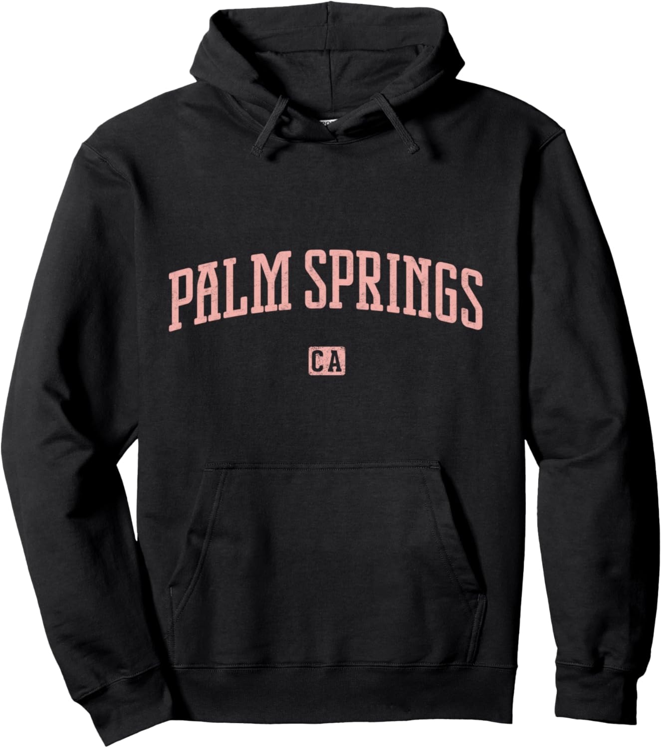 

Винтажная толстовка с капюшоном из Палм-Спрингс, Калифорния Palm Springs Apparel Co, черный