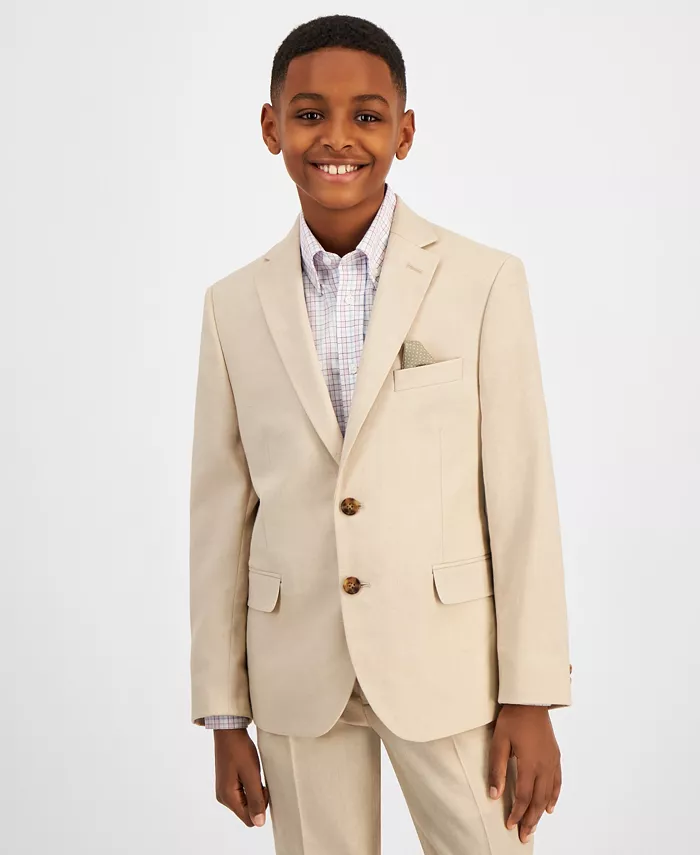 

Классический льняной пиджак для мальчиков Big Boys B By Brooks Brothers, коричневый/бежевый