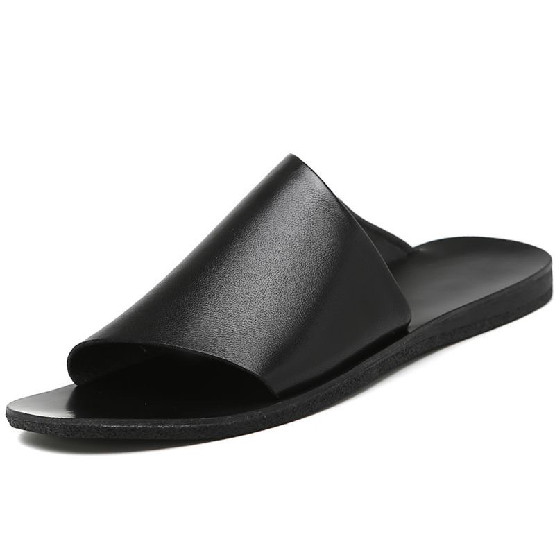 

Резиновые износостойкие тапочки-слайды мужские Devanro, Black