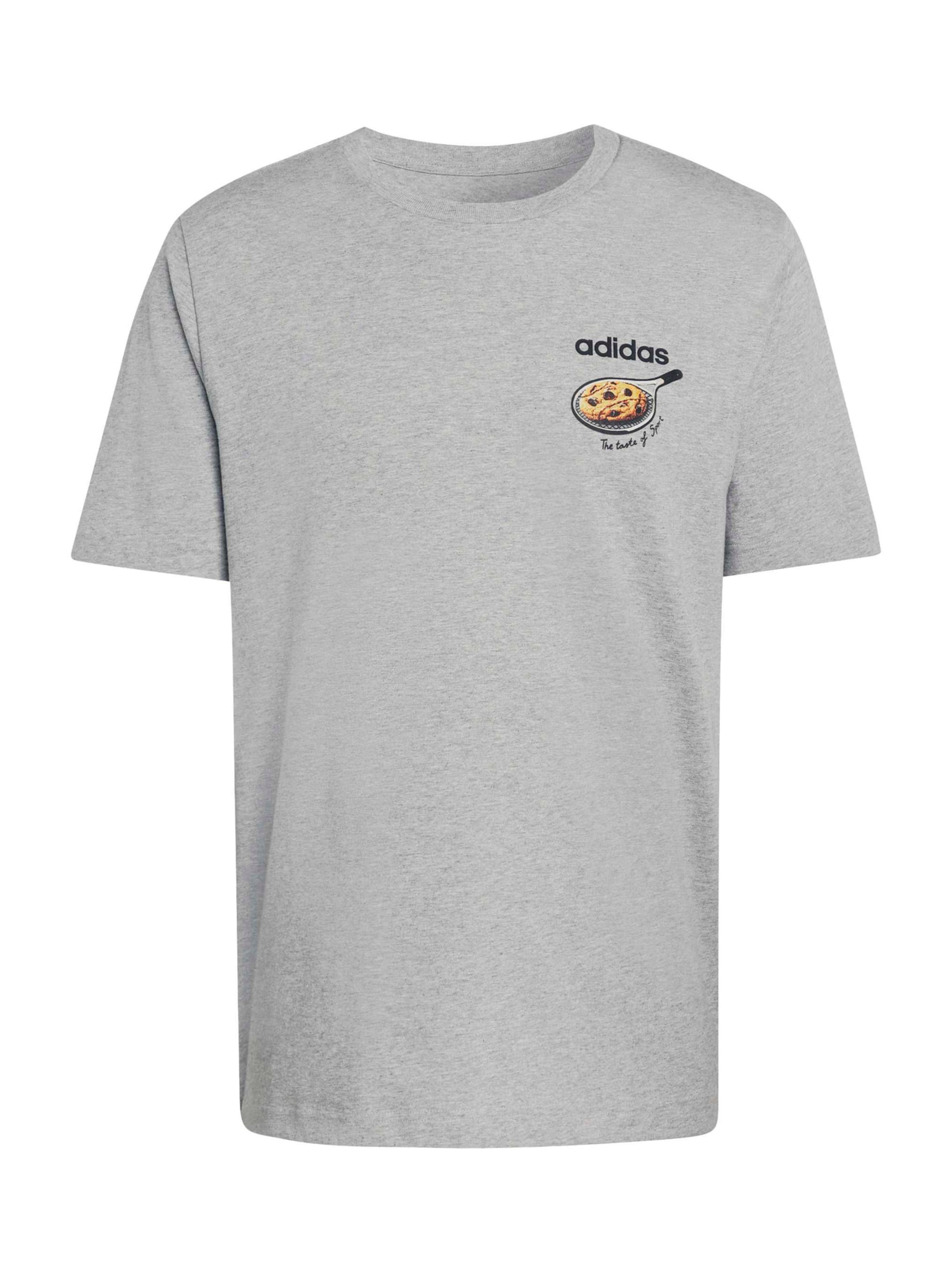 

Adidas Sportswear Футболка Performance 'COOKIE' в крапчатом сером цвете