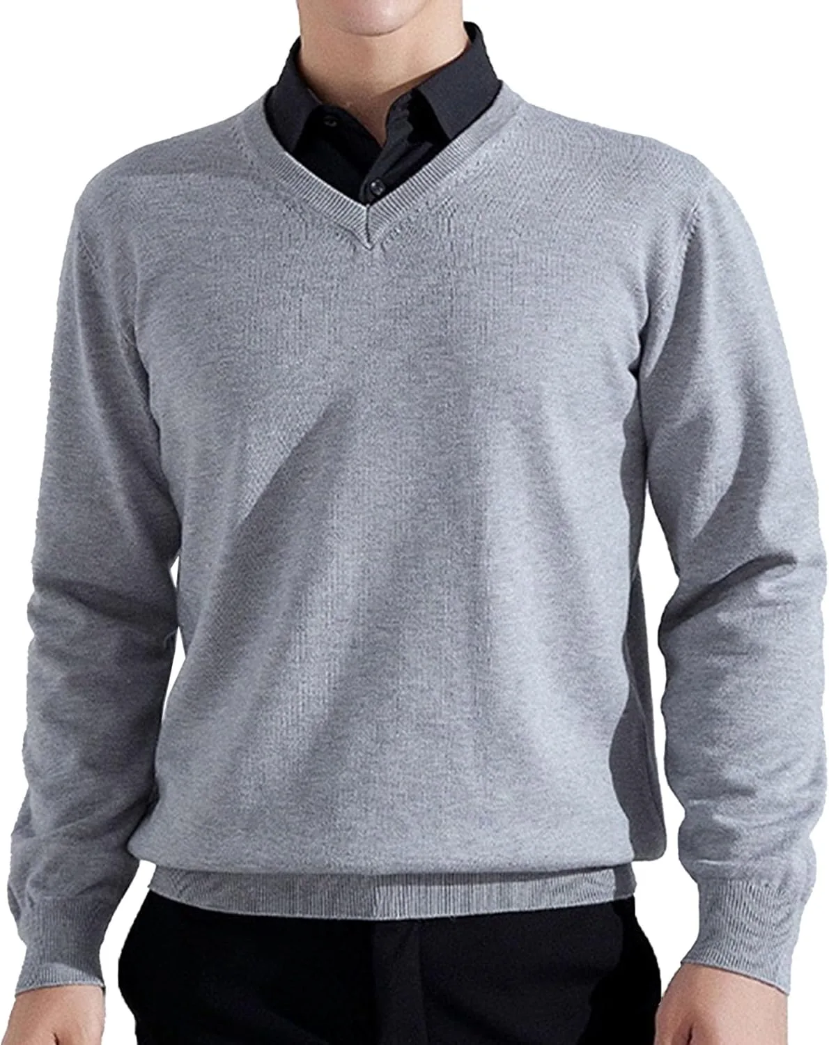 

Мужской свитер V-образным вырезом Slim Fit DGHM-JLMY