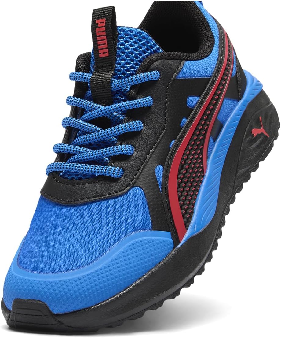 Кроссовки Puma Unisex-Child Excursion Alternate Closure, черный/красный/синий — фото 2