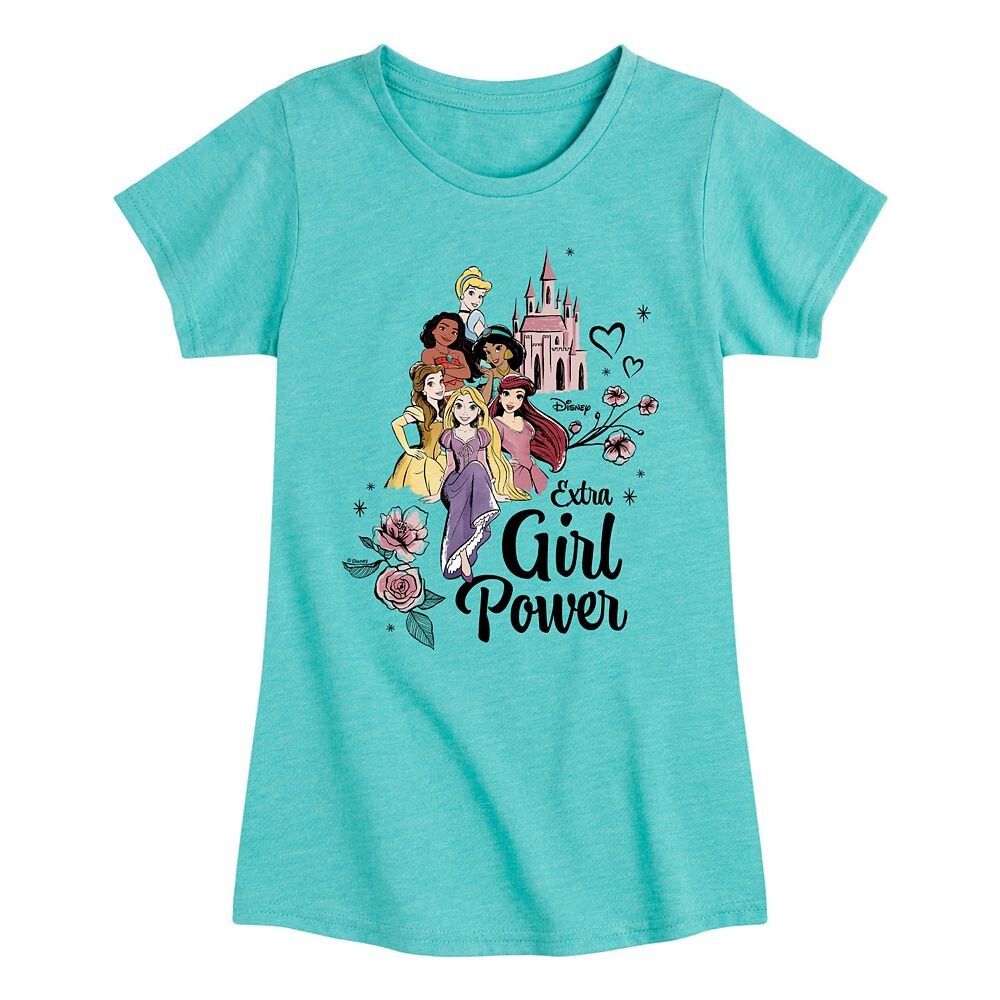 

Футболка с рисунком «Принцессы Диснея» для девочек 7–16 лет Extra Girl Power Disney, синий