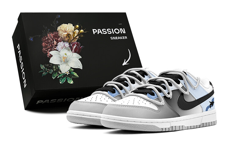 

Кроссовки Nike Dunk Skateboarding Shoes Men Low-top Gray, голубой, Синий, Кроссовки Nike Dunk Skateboarding Shoes Men Low-top Gray, голубой