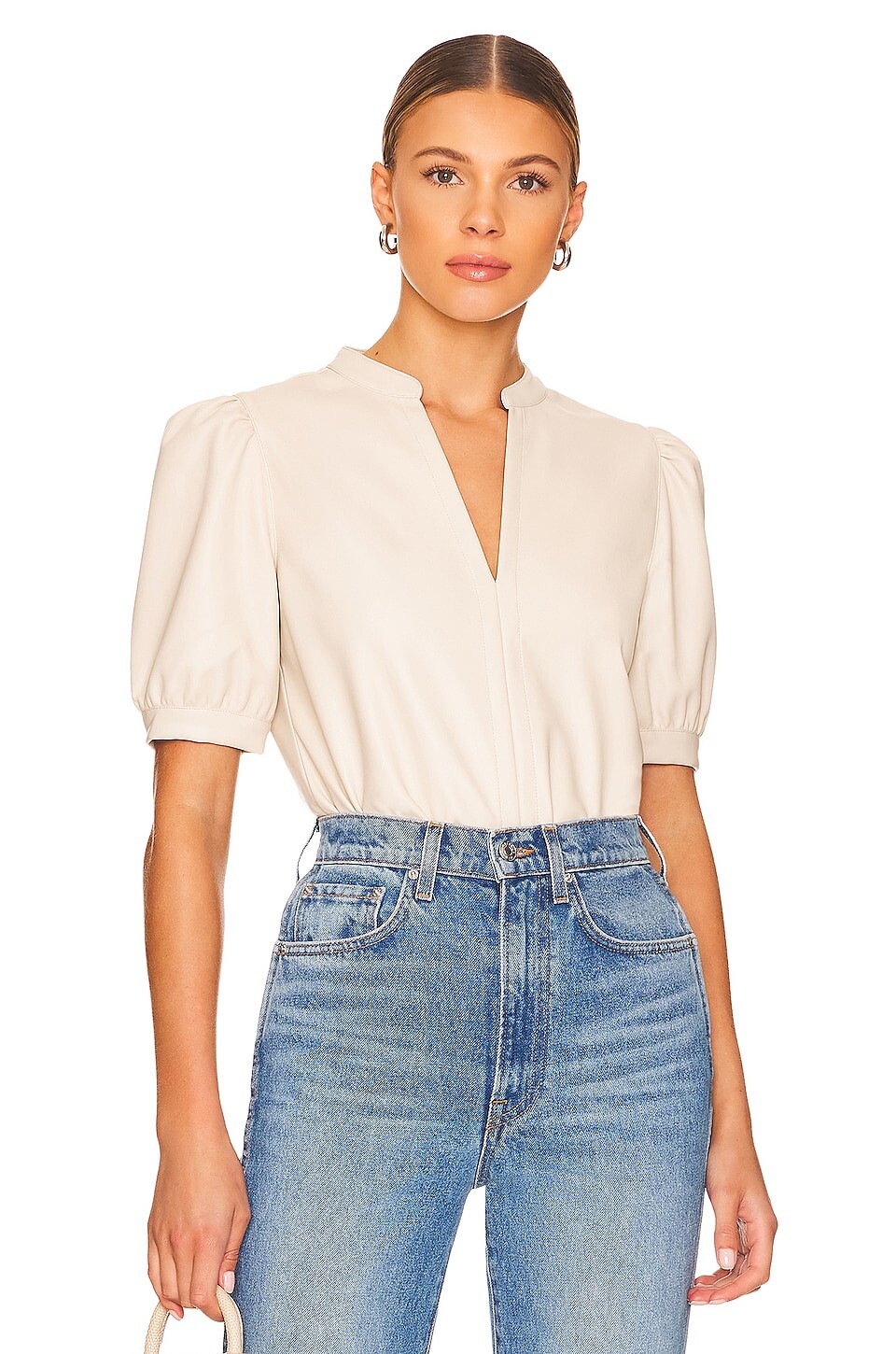 

Топ Steve Madden Jane Faux Leather, цвет Bone