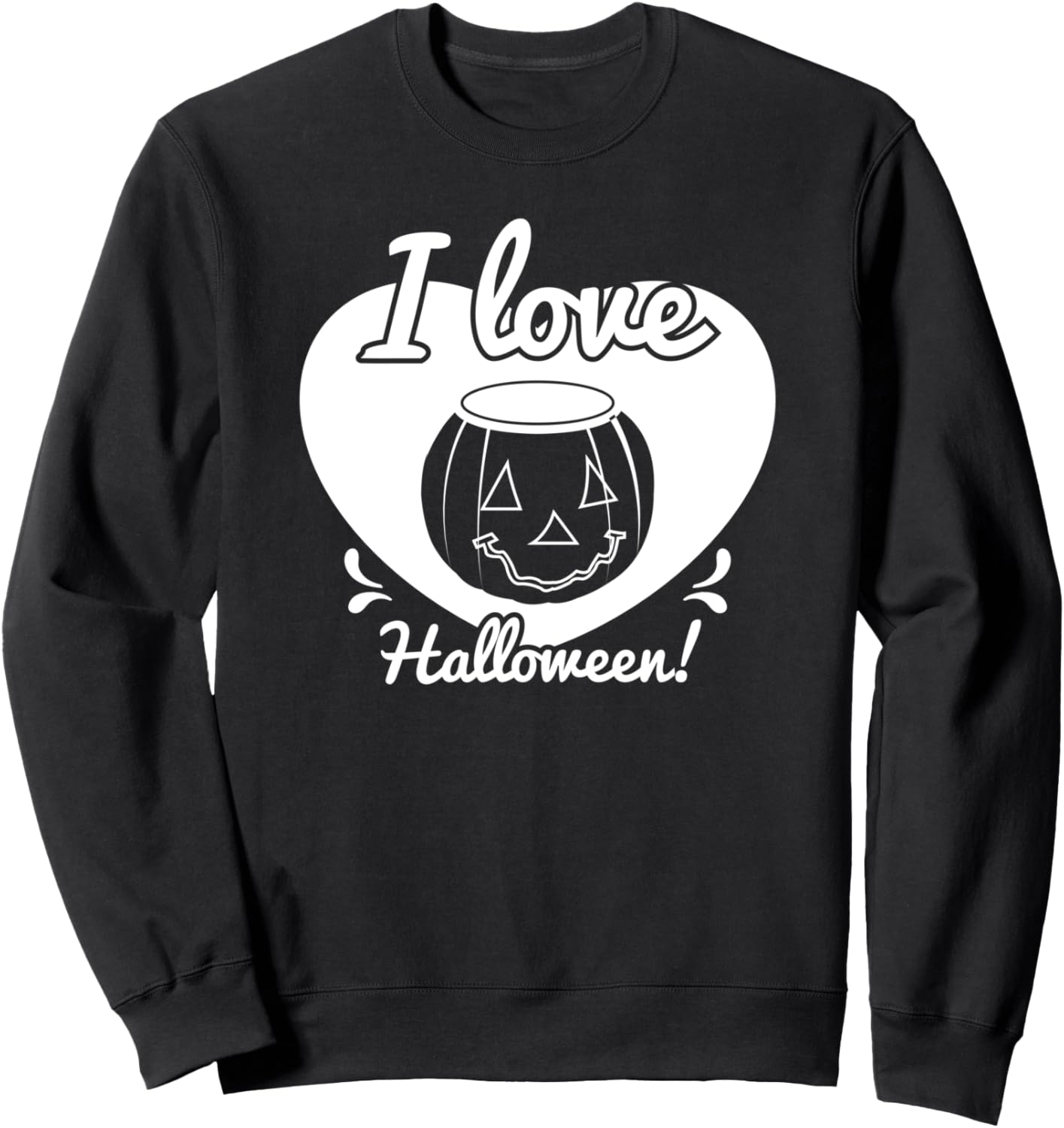 

Я люблю Хэллоуин - Забавная толстовка на Хэллоуин Love Halloween, черный