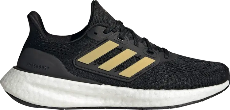 Кроссовки Wmns PureBoost 23 'Black Gold Metallic', черный