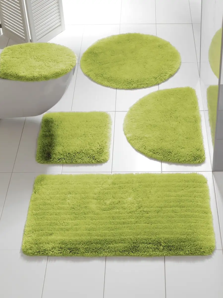 

Heine домашний коврик для ванной Heine home Прямоугольный коврик для туалета с вырезом (45х50 см), Крышка крышки унитаза (47х50 см), цвет apfelgrün