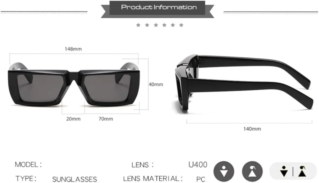 

Солнцезащитные очки для мужчин и женщин - защита UV400 - панк, маленькая оправа, цветные линзы, для занятий спортом на открытом воздухе и вождения DSVIGF, White-black