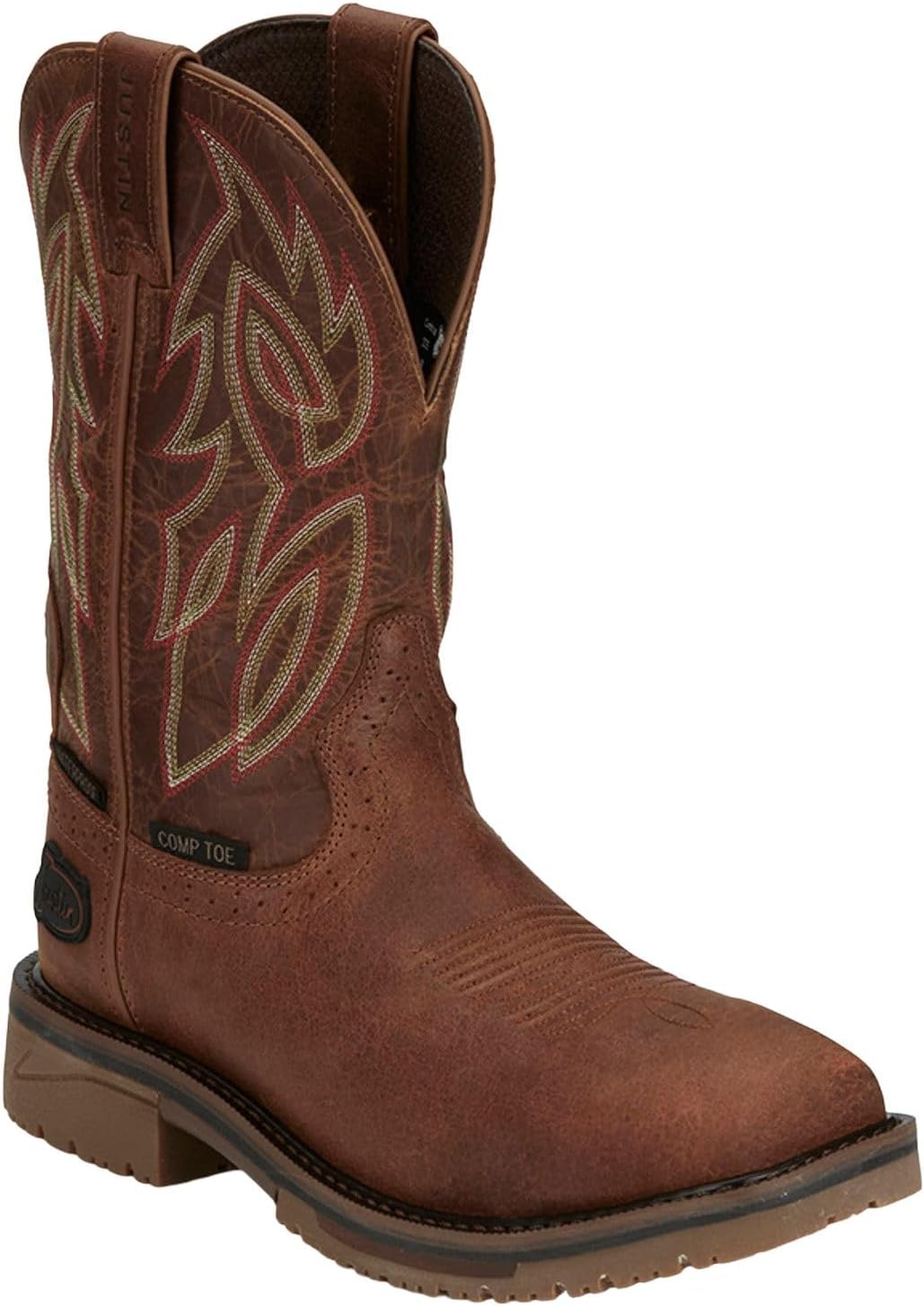 

Мужские водонепроницаемые ботинки вестерн Justin с композитным носком - Se4752, коричневый