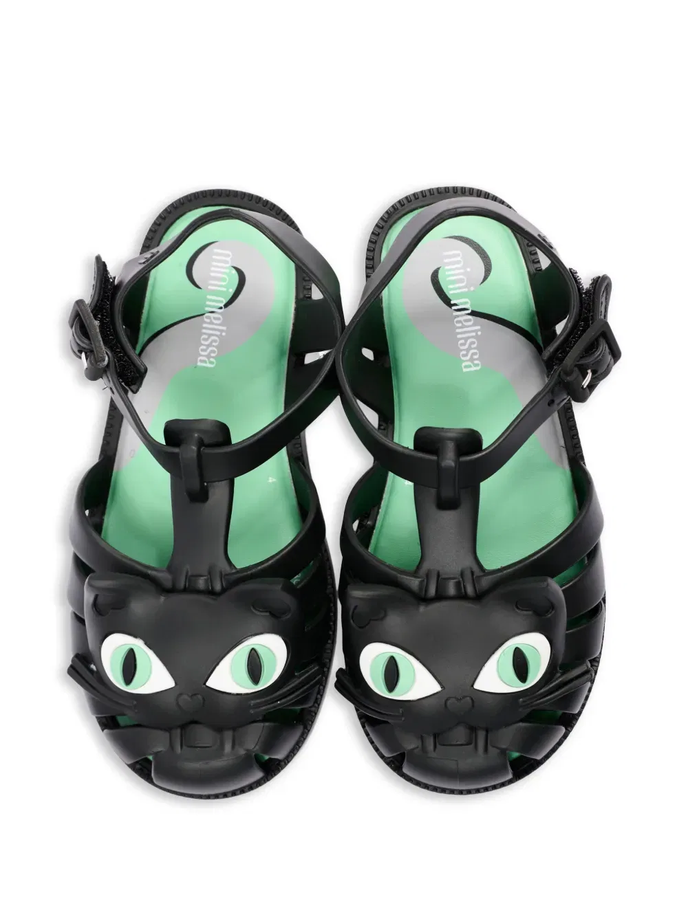 Сандалии в виде клетки для кошки, принадлежащей хозяину Mini Melissa, черный — фото 4