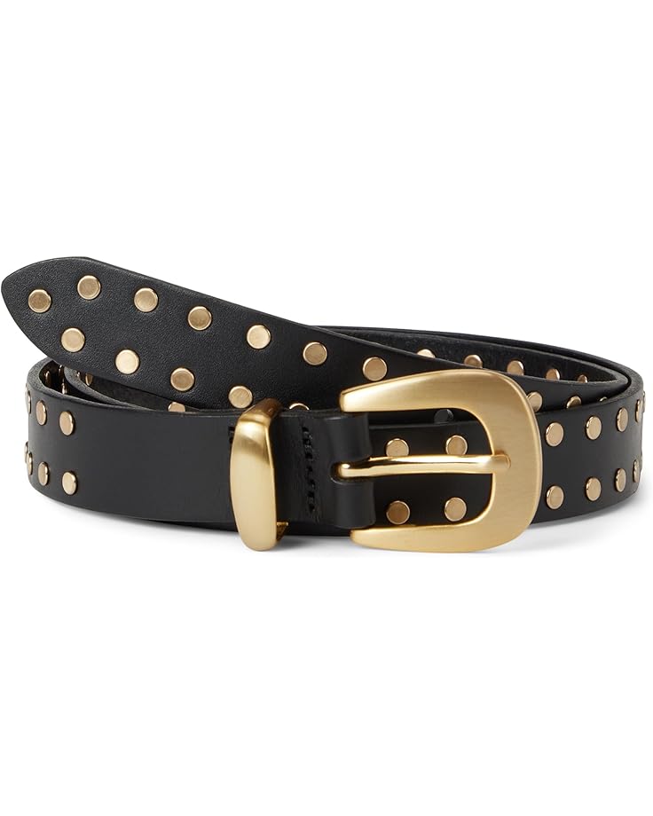 

Ремень Madewell Clean Western Flat Stud Belt, цвет True Black