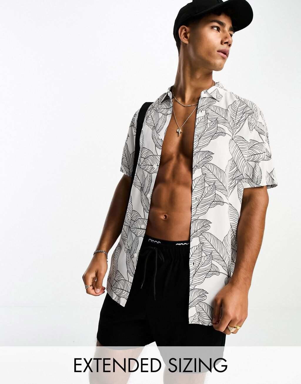 

Рубашка с принтом в виде листьев ASOS DESIGN