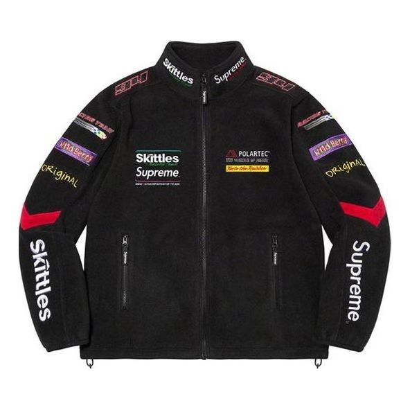 

Куртка x skittles x polartec jacket 'black multi-color' Supreme, черный