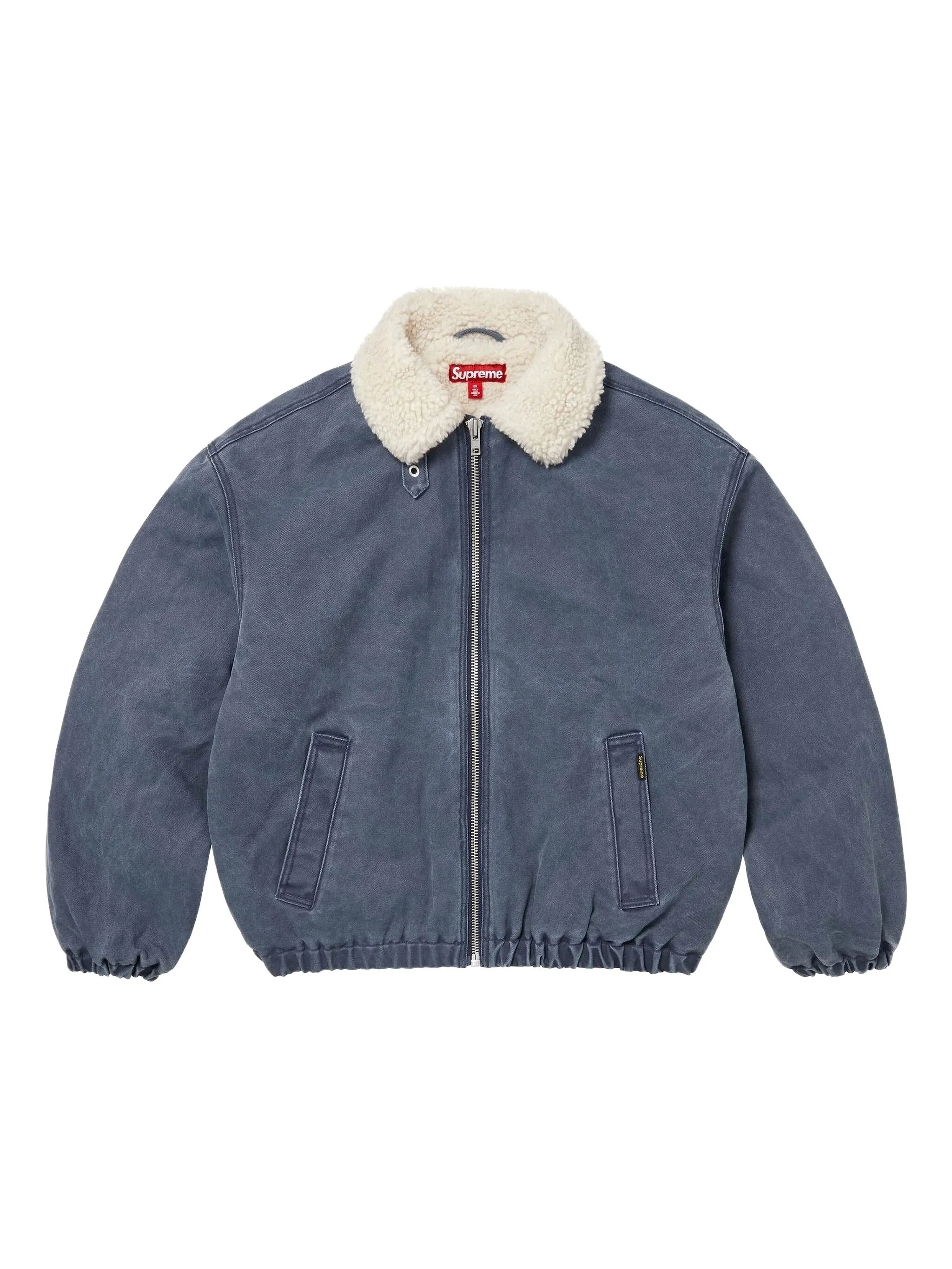 

Бомбер с подкладкой из овчины Supreme, синий