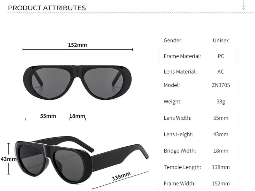 

Солнцезащитные очки с защитой UV400 | Широкие овальные дужки | для женщин и мужчин | для занятий спортом на открытом воздухе и вождения DSVIGF, White Tea