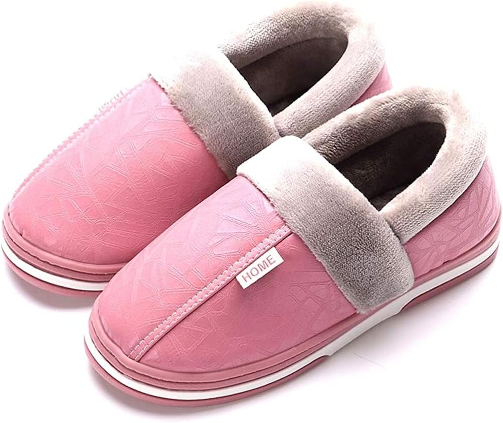 

Женские и мужские мягкие домашние тапочки из фетра, замша, для дома, на хлопковой подкладке, с эффектом памяти и противоскользящей подошвой Asifn, розовый