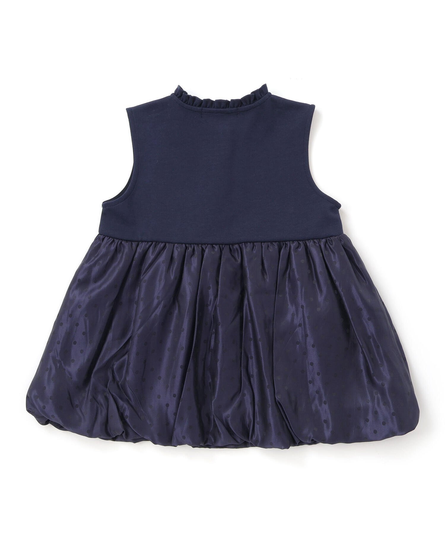 Жилет в горошек + брюки из ткани понте (95~150 см) BeBe Petits Pois Vert, Navy — фото 3