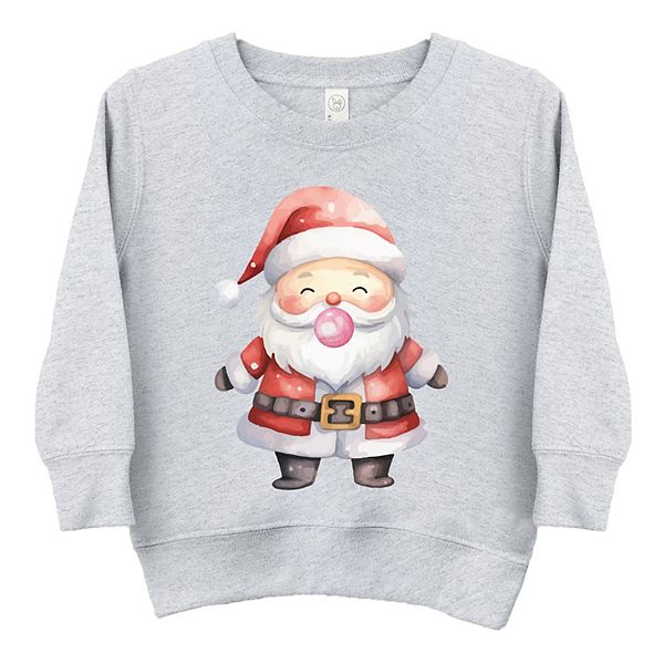 

Водолазка с принтом Watercolor Santa Bubblegum для малышей The Juniper Shop, Heather Grey