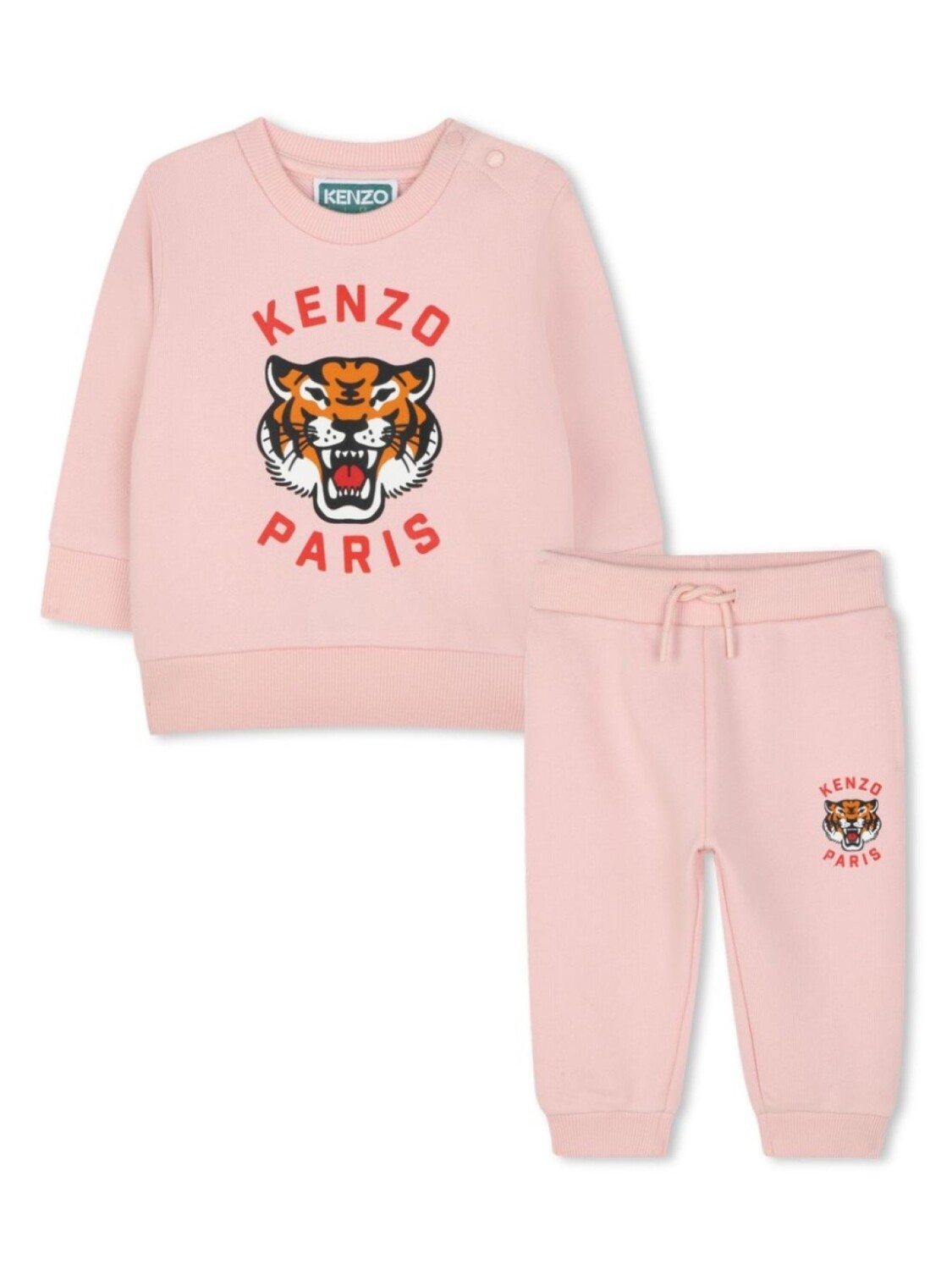 

Kenzo Kids спортивный костюм с принтом Tiger, розовый