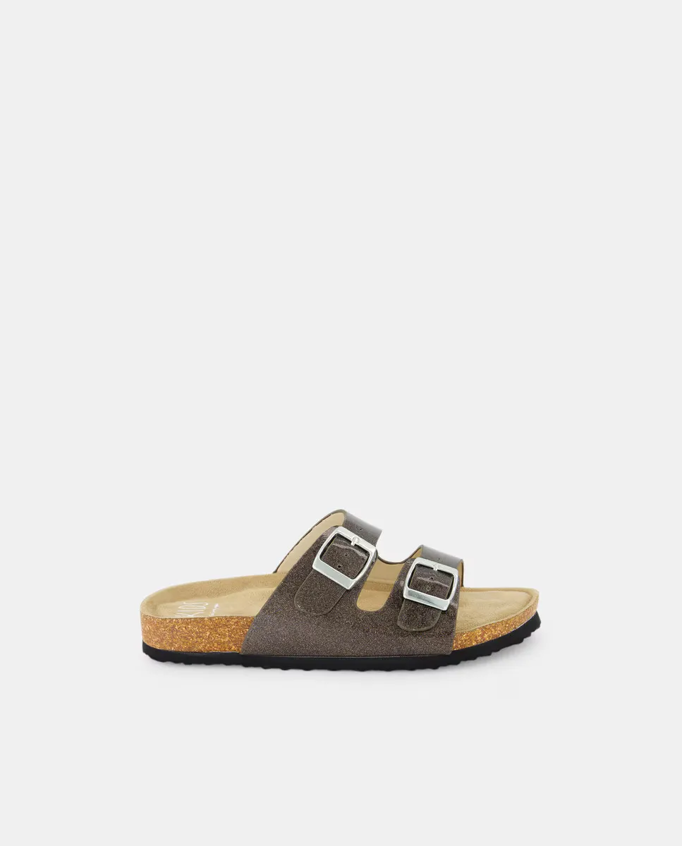 

Сандалии для девочки с био-блестками Kids El Corte Inglés, цвет Plomo