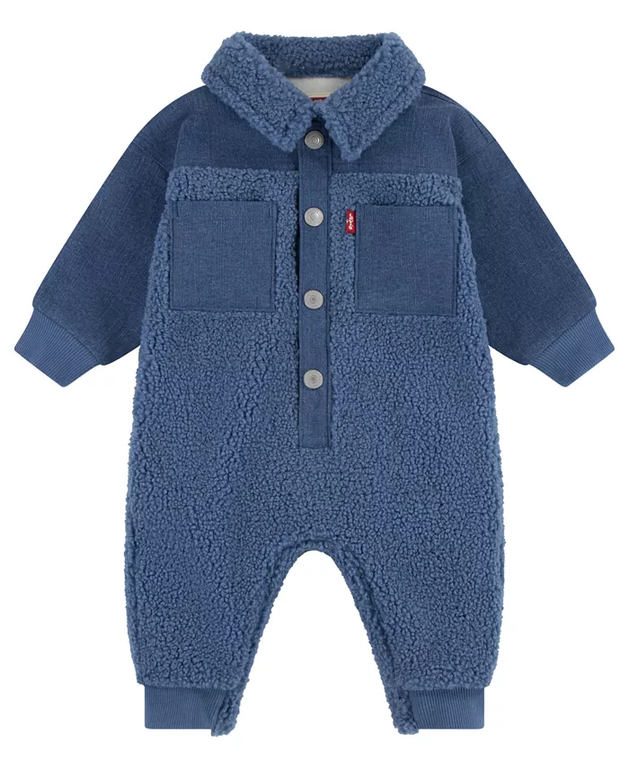 

Детский комбинезон для мальчиков из денима с отделкой из шерпы Levi'S