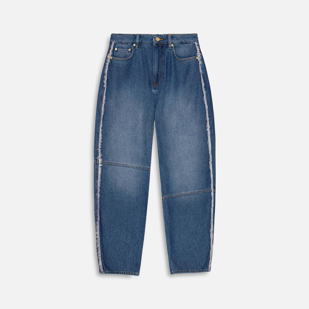 

Брюки Ganni Heavy Denim Stary Jeans, цвет Mid Blue Stone