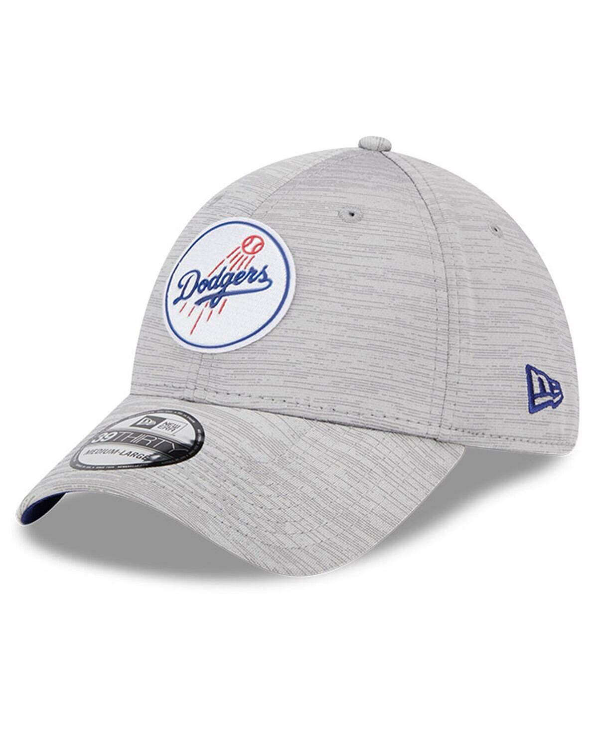 

Мужская серая кепка Los Angeles Dodgers 2023 Clubhouse 39THIRTY Flex Hat New Era