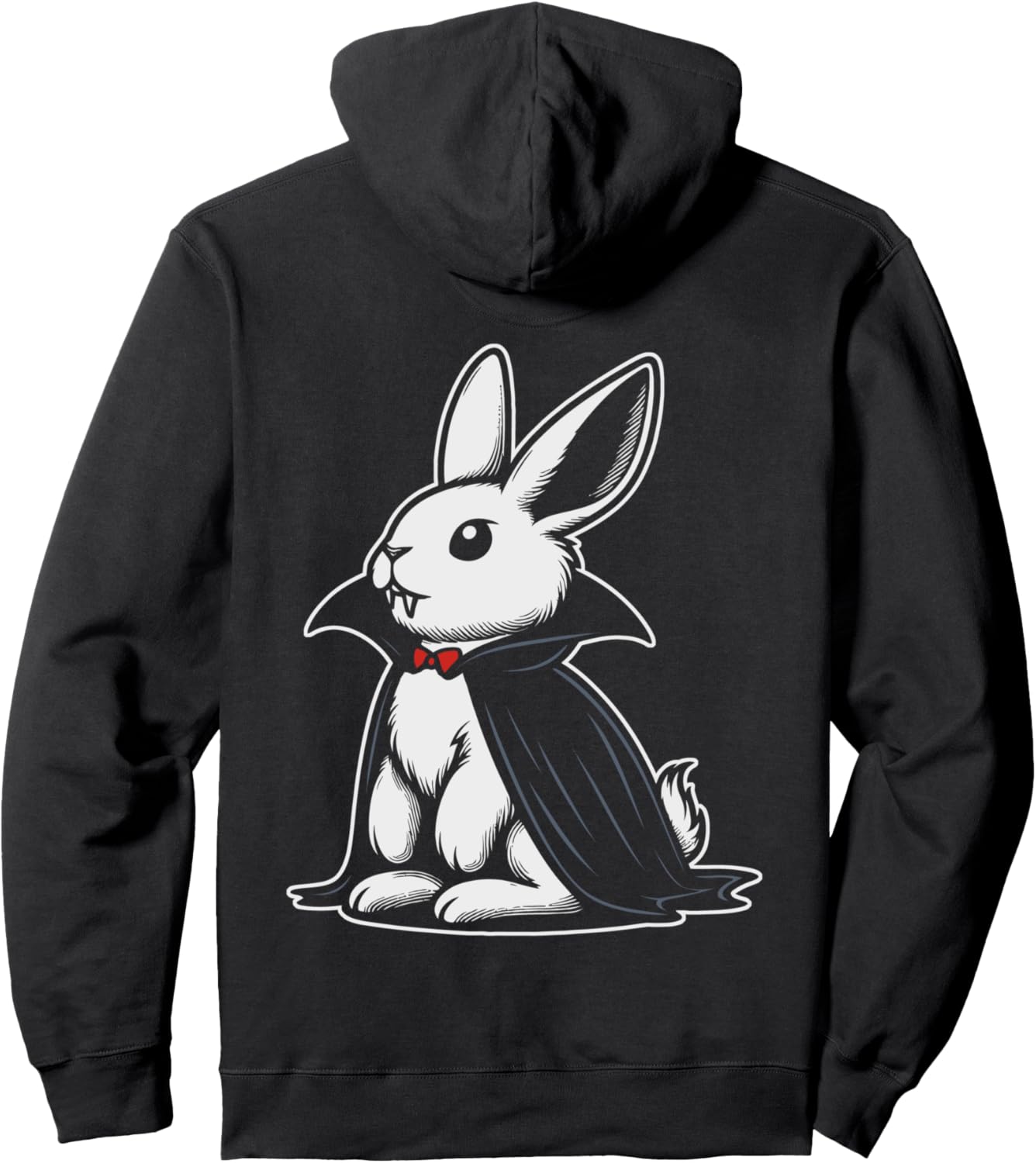 

Худи с изображением кролика-вампира Spooky Bunnies Vampire Hare, черный